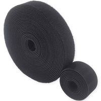 Lekou 0.75" Nylon Hook and Loop Fastening Tape,Double Sided Cable Ties,Cable Organizer,5yard/roll-Black