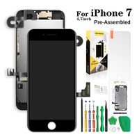 Compatible with iPhone 7 Screen Replacement Black 4.7inch,Hkhuibang LCD Display 3D Touch Screen Digitizer Full Frame Assembly with OEM Front Camera Proximity Sensor Earpiece Speaker+Repair Tool