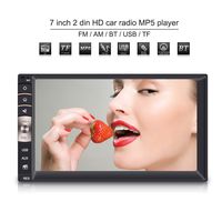Universal Car Radio MP5 Player 7 inch Double 2 Din Touch Screen in Car Stereo Receivers Bluetooth Car Audio Player Rear View Camera HD FM Radio Mp3/USB/TF/BT/TF/AM/Aux Input