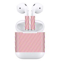 AirPod Skin 2 Piece Printed Design (Pink and Green Stripes)
