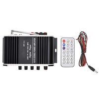 Zopsc Digital Amplifier with Bluetooth Audio Player 6.5mm MIC Karaoke Reverberation U Disk,TF/MMC Card Music and FM Car Motorcycle Stereo Radio, Equipped with iPod, MP3, CD/DVD Player Input Jacks