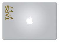 Die-Cut Vinyl Decal Sticker TARS Interstellar for MacBook Laptop Car Coffe Cup Bottle (Gold)