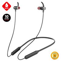 Junesh [2019 Newest] Wireless Headphones, Premium 10hrs Bluetooth Earphones, Neckband Headphones with Mic,IPX6 Waterproof Wireless Earbuds Sport,HiFi Bass Magnetic Earbuds for Running Workout Gym
