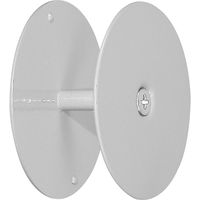 Defender Security U 9515 Door Hole Cover Plate - Maintain Entry Door Security by Covering Unused Hardware Holes, 2-5/8" Diameter, Finished in Gray Primer