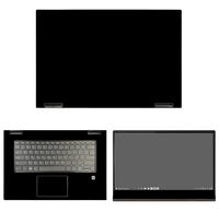 decalrus - Protective Decal Black Skin Sticker for Lenovo Yoga 730-15 (15.6" Screen) case Cover wrap LEyoga730_15-90