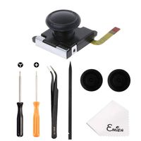 EMiEN 3D Left/Right Analog Joystick Thumb Sticks Sensor Flex Cable Replacement For NS Nintendo Switch Joy-Con Controller, Include Cross Tri-Wing Screwdrivers Tweezer Pry Opening Repair Tool Kit + 2 Th