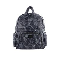 7 A.M. Voyage BK718 Diaper Bag Backpack (Print Black Geo)