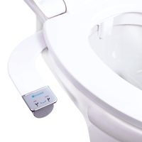 Brondell Bidet - Thinline Dual Nozzle SimpleSpa SS-250 Fresh Water Spray Non-Electric Bidet Toilet Attachment in White with SafeCore Internal Valve and Nozzle Guard