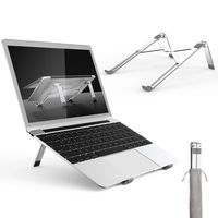Adjustable Laptop Stand, Portable Aluminum Notebook Holder Riser Foldable Desktop MacBook Stand Compatible with Notebook, HP, Dell, IBM, iPad Tablet