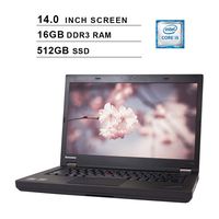 2019 Newest Premium Lenovo Thinkpad T440P 14 Inch Laptop (Intel Dual Core i5-4300M up to 3.3GHz, 16GB DDR3 RAM, 512GB SSD, Intel HD 4400, DVD, WiFi, Windows 10 Pro) (Renewed)