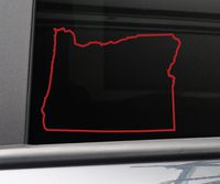 Nashville Decals Oregon Vinyl Decal Laptop Car Truck Bumper Window Sticker, 6" x 4.5", Red