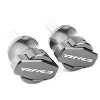 Grey Aluminum 6mm CNC Swingarm Arm Spool Sliders M6 With logo For Yamaha YZF R3