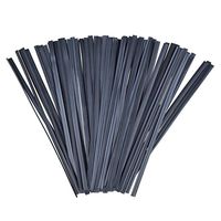Anyumocz 1000 pcs 5 inches Plastic Black Twist Ties for Party Cello Candy Bags Cake Pops (Black)