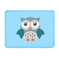 Silicone Cute Kids Placemat, Non-Slip Placemat for Kids Baby Toddlers, BPA Free Children's Dining Food Mat (Owl, Baby Blue)