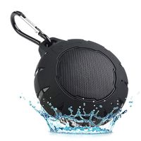 Psttl Shower Speaker, Wireless Waterproof Speaker with 5W Driver, Superior Stereo Sound, Built-in Mic, Hands-Free Speakerphone - Black