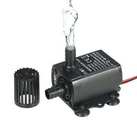 Decdeal Submersible Water Pump DC 12V 5W Ultra-Quiet Pump for Pond, Aquarium, 280L/H Lift 300cm