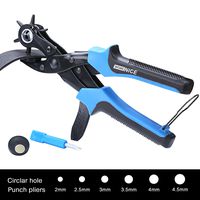 WoneNice Belt Hole Puncher for Leather, Saddle, Watch Strap, Shoe, Plastic, Rubber, Canvas, Cardboard, Saddles, Fabric, Paper, etc