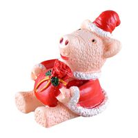 Hemlock Christmas Animals Toys, Christmas Animals Household Adornment DIY Craft Home Decoration (Pig)