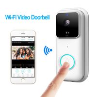 KAMRE Wireless Video Doorbell, HD 720P Home Security Camera with 166° Wide Angle/Two-Way Talk and Video/PIR Motion Detection/Night Vision, Built-in Two Batteries