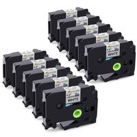 Replacement for Brother TZ Tape Ptouch 1/2 Black on White TZe231 TZ-231 12mm 0.47 inch Laminated, 26 feet, Compatible with Brother PT-D210 PTD200 PT-1750 PT-2030 PT-1880 PT-E550W, 10-Pack Markurlife