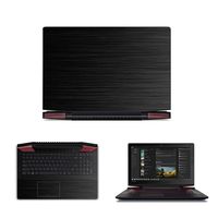 Black Brushed Aluminum skin decal wrap skin Case for Lenovo Y700 15.6" Touch Screen Gaming Laptop
