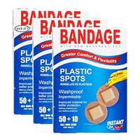 Purest Instant Aid Plastic Spots Bandage- (60 in 1 Pack) (Pack of 3) 2311515