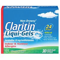 Claritin 24 Hour Non-Drowsy Allergy Liqui-Gels, 10mg, 30 Count