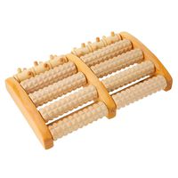 Carevas Large Wooden Foot Massager Rollers for Plantar Fasciitis Heel & Arch Pain Relief Reflexology Dual Foot Massager