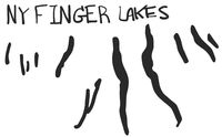hBARSCI New York Finger Lakes Vinyl Decal - 5 Inches - for Cars, Trucks, Windows, Laptops, Tablets, Outdoor-Grade 2.5mil Thick Vinyl - Matte Black