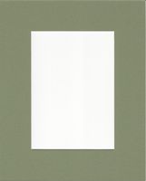 Pack of 5 16x20 Moss Green Picture Mats with White Core, for 11x14 Pictures