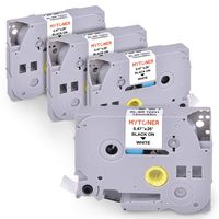 MYTONER TZe-231 TZe231 TZ231 Label Tape 12mm 0.47 inch Compatible with Brother P-Touch Standard Laminated TZ-231 Labels Black on White for Brother Label Maker PT-D210 PT-H110 PT-D600 PT-1280 (4-Pack)