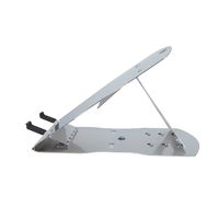 Mind Reader Cooler Laptop Cooling Stand, Silver Adjustable