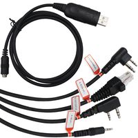 KENMAX 4 in 1 USB Program Cable Lead Adapter for Two Way Radios KENWOOD Motorola HYT BAOFENG PUXING Linton KST WEIERWEI QUANSHENG Radio