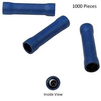Vinyl Insulated Butt Splice Connectors - 16-14AWG (Blue) - 1000 Pack