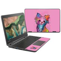 MightySkins Skin Compatible with Lenovo 300e Chromebook 11.6" (2018) - Chihuahua Rainbow | Protective, Durable, and Unique Vinyl Decal wrap Cover | Easy to Apply, Remove | Made in The USA