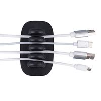 Cord Holder,Warmshine Weighted Phone USB Power Charger Cord Holder for Desk (Black)