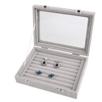 Kaimaily Storage Box Velvet Case Rings Earrings Necklaces Holder Organizer Bracelet Jewelry Storage Box