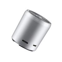 EWA Mini Metal Bluetooth Speaker A107, True Wireless Stereo(TWS), Bass Radiator Enhance Impactive Bass, Powerful HD Sound and 8 Hours Playtime(Silver)