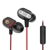 Dual Driver Headphones,KZ ZSE Extra Bassy In-Ear Earbuds,Newly (with microphone)