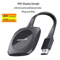 Unnlink WiFi Display Dongle HDMI Portable Wireless Streaming Devices Receiver UHD 4K 2.4G 5G 1080P Miracast DLNA Airplay Mirroring Device Compatible for TV Projector Phone Pad Stick Android Laptop