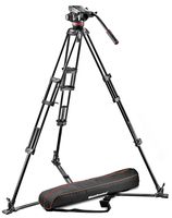 Manfrotto MVH502A,546GB-1 Professional Fluid Video System with Aluminum Tripod and Ground Spreader (Black)