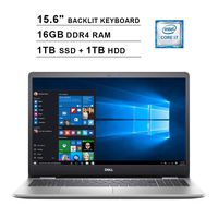 Dell Inspiron 5000 15.6 Inch FHD 1080P Touchscreen Laptop (Intel Core i7-1065G7 up to 3.9GHz, 16GB DDR4 RAM, 1TB SSD (Boot) + 1TB HDD, Intel UHD Graphics, Backlit KB, HDMI, WiFi, Bluetooth, Win10)