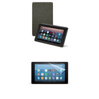 Amazon Cover (Charcoal Black) and Screen Protector (Clear) for Fire HD 8 Tablet (7th Generation, 2017 Release)