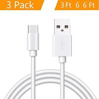 USB Type C Cable, Nikolable USB C Cable 3 Pack (3ft, 6ft, 6ft) Fast Charger Cord Compatible for Samsung Galaxy S8 S9 Note 8 S8 Plus, LG G6 G5 V30 V20,Moto Z2,Google Pixel, New MacBook More