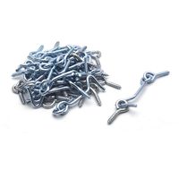 Antrader 24-Pack 2 Inch Zinc Plated Steel Hook & Eye Wood Gates Window Screen Gate Door Latch