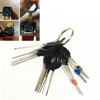 11 pcs Car Electrical Terminal Wiring Crimp Connector Pin Removel Key Tool Kit by TING AO