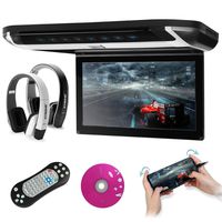 XTRONS 10 inch HD Digital TFT Monitor Car Roof Flip Down Overhead DVD Player Touch Panel Game Disc with HDMI Port(Built-in DVD Drive) (CR108HDS+DWH005+DWH006) (Grey)