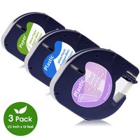 Replace Dymo LetraTag Refills Tape 1/2 inch x 13 feet, 12mm Clear and White Tape Cassette, Compatible with Dymo LetraTag Plus LT100H LT100T QX50 Label Makers, by COLORWING