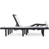 Split King Adjustable Bed Base with Wireless Remote Head and Foot Incline and No Tools Required Assembly Includes Both Left and Right Sides