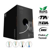 CAT5e Plenum (CMP) Cable, 1000FT [Fluke Passed] 24AWG 4Pair, 350MHz Solid Network Cable Unshielded Twisted Pair (UTP), Available in Blue, White, Gray Color